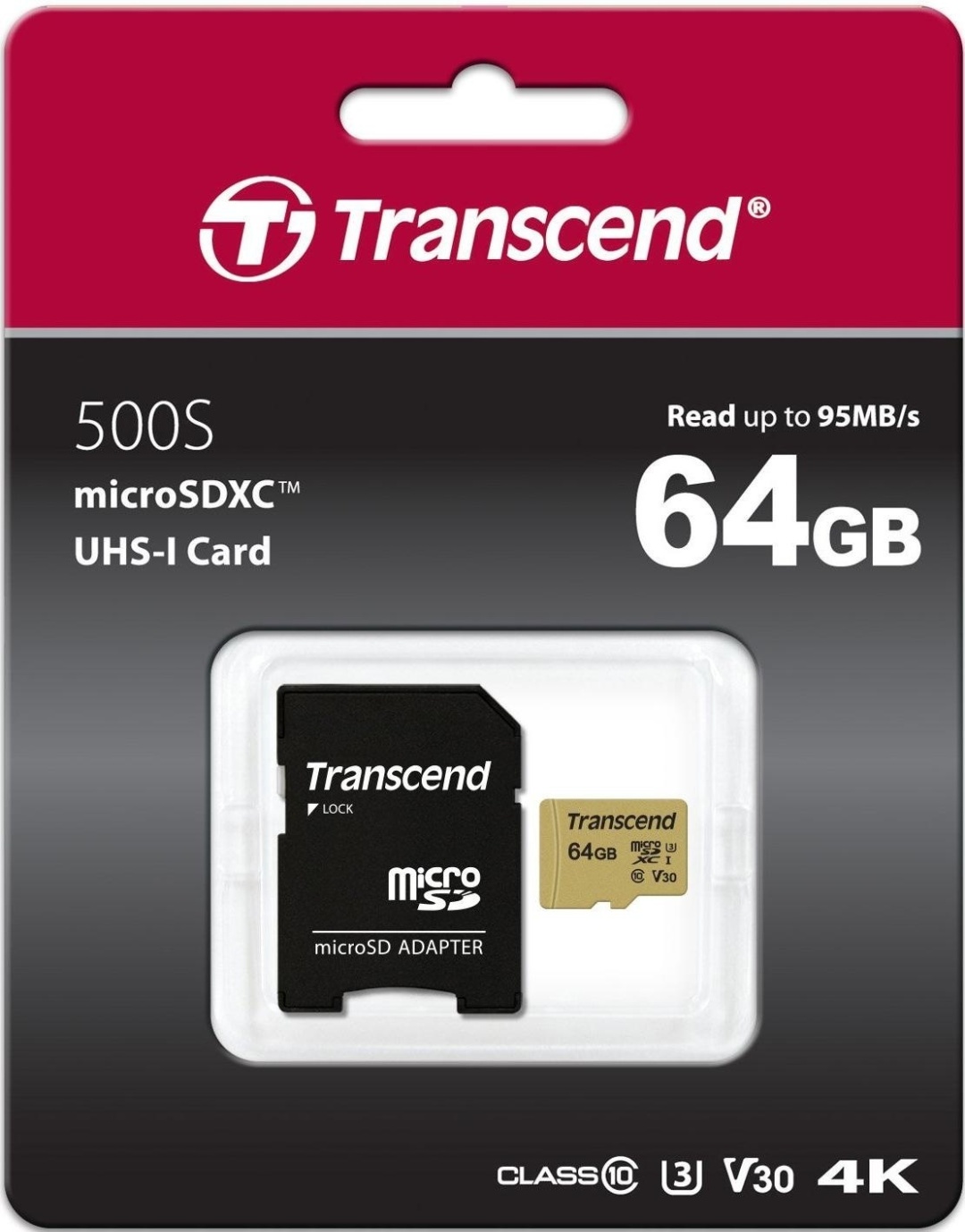 Карта памяти Transcend TS64GUSD500S 64 Гб