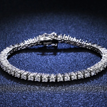 Ipekyolu Jewellery 16-010323AI длина 17 см, вес 10 г серебро, плетение теннис