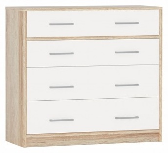 Комод IMPERIAL Стелс, 83.40x34.30x85 см, белый, коричневый