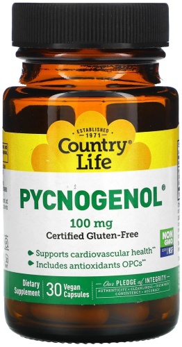 Country Life iHerb антиоксидант Pycnogenol 100 мг 30 капсул
