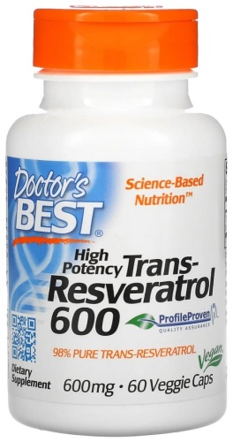 Doctor's Best high potency trans-resveratrol 600 60 капсул