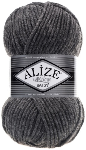 Моток Alize Superlana Maxi средне-серый меланж 100 м 100 г