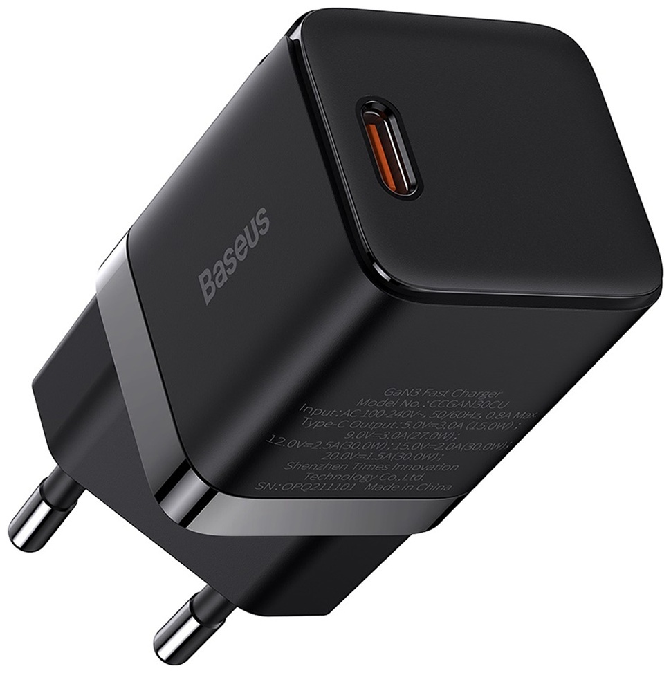 Купить Зарядное устройство Baseus GaN3 Fast Charger 1C 30W черный в ...
