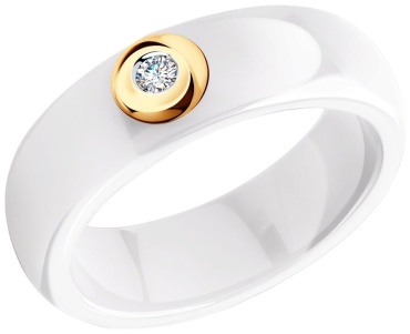 SOKOLOV Diamonds 6015028 размер 16 вес 0.46 г золото, керамика, бриллиант
