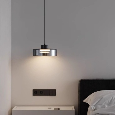 Бра подвесной, потолочный CHANDARAH LED, черный, серый