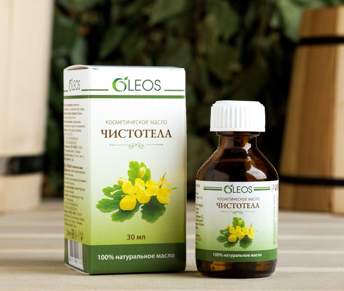 OLEOS натуральное масло чистотел 30 мл