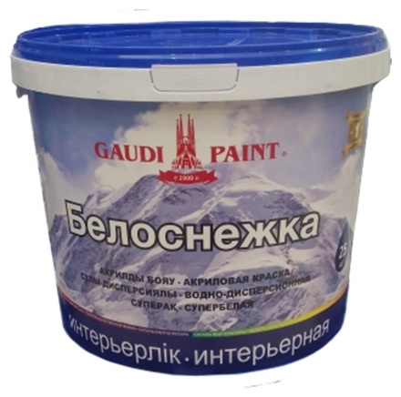 Купить Краска Gaudi Paint водно-дисперсионная Белоснежка 25 кг, белый в ...
