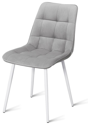 Стул Aero B105, 87x47x65 см, белый, серебряный 1 шт.