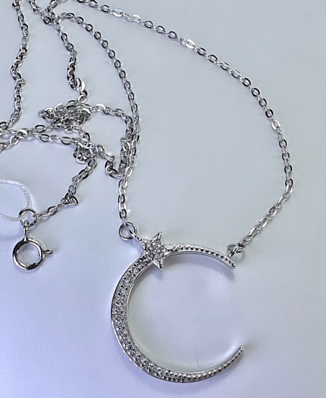 Колье PRESTIGE JEWELRY 2205-0274 длина 45 см вес 3.5 г серебро, цирконий