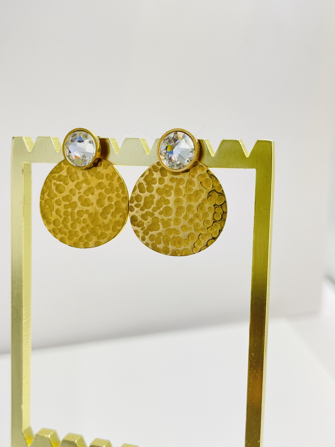 Серьги ювелирный сплав, кристаллы Swarovski