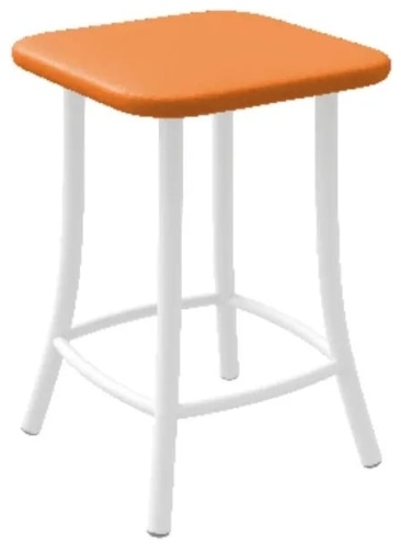 Табурет stulshop Башня, 44x30x30 см, белый, оранжевый