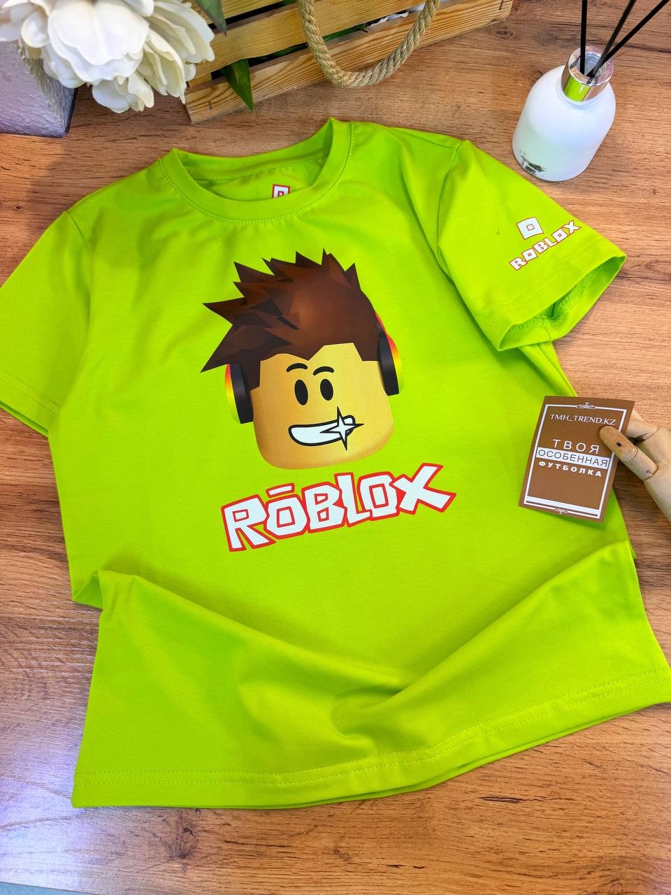 Футболка Роблокс Roblox TMH_TREND.KZ зеленый