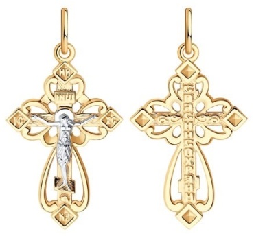 Крестик LUXOR JEWELRY LUXOR 121432_1,56 вес 1.56 г золото, без вставок