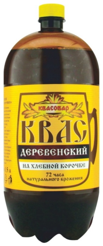 Квасовар квас деревенский на хлебной корочке 1.5 л