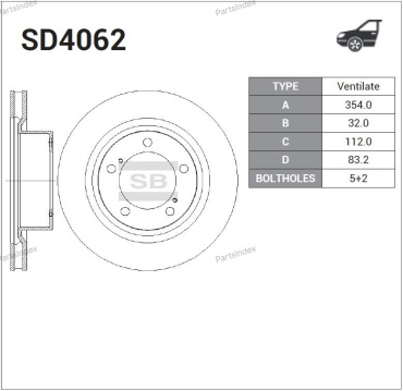 SANGSIN Диск Тормозной SD4062