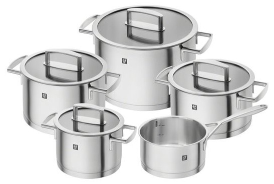 ZWILLING набор кастрюль 64660-000 нержавеющая сталь, стекло 9 в 1