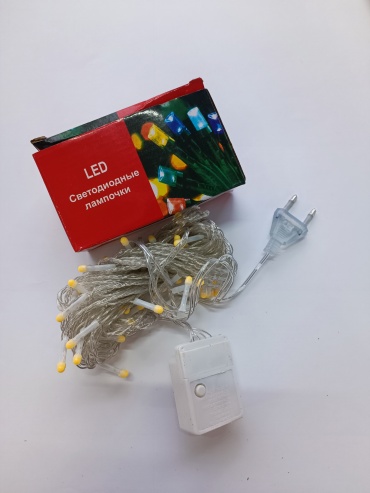 Нить LED цвет свечения теплый белый 8 м