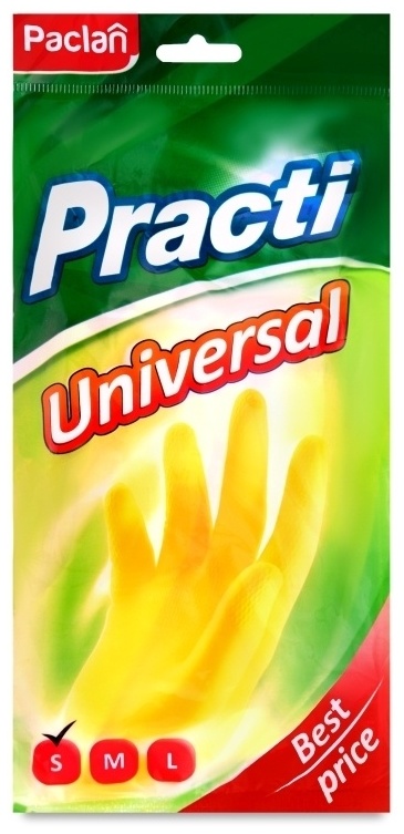 Paclan перчатки Базовая коллекция Universal жёлтый 1 шт