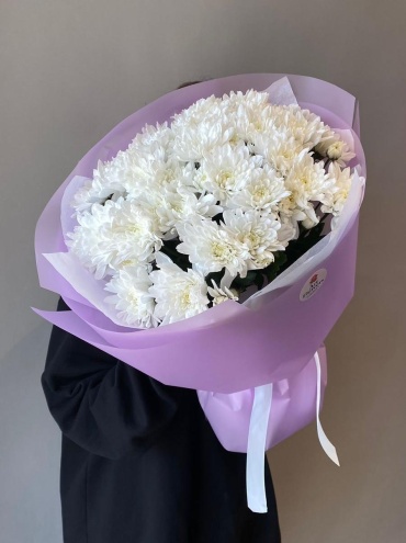 Art Flowers моно-букет в оформлении хризантема 5 шт 60 см