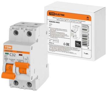 TDM ELECTRIC автоматический выключатель 2P 32 A, 4.5 кА, 230 В