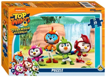 пазл 35 деталей Отважные птенцы,Step Puzzle