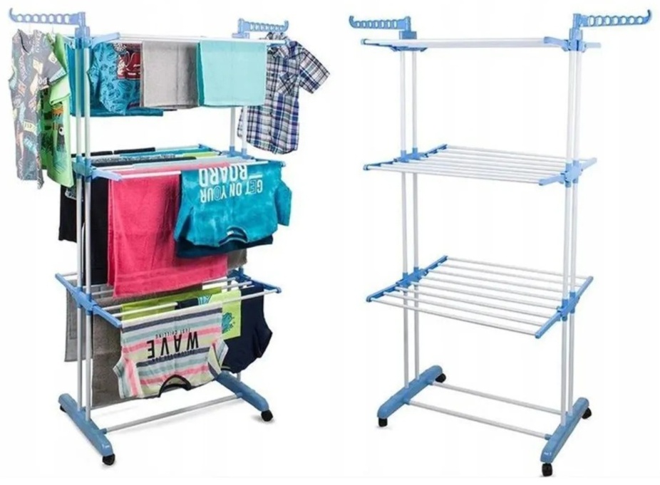Сушилка напольная NIKASTYLE 75x16x1.75 см, кол-во уровней: 3, пластик