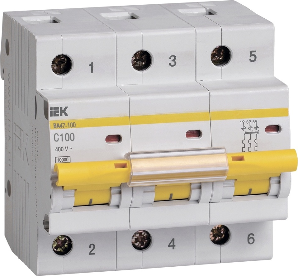 Купить IEK ВА 47-100 3Р100А 10 кА С ИЭК в Алматы – Магазин на Kaspi.kz