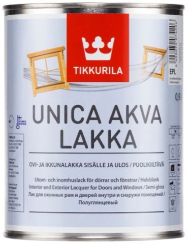 Tikkurila Unica Akva Lakka акрил-уретановая основа 2.7 л