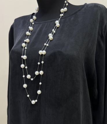 Бусы Fashion Jewellery длина 170 см бижутерный сплав, искусственный жемчуг без вставок