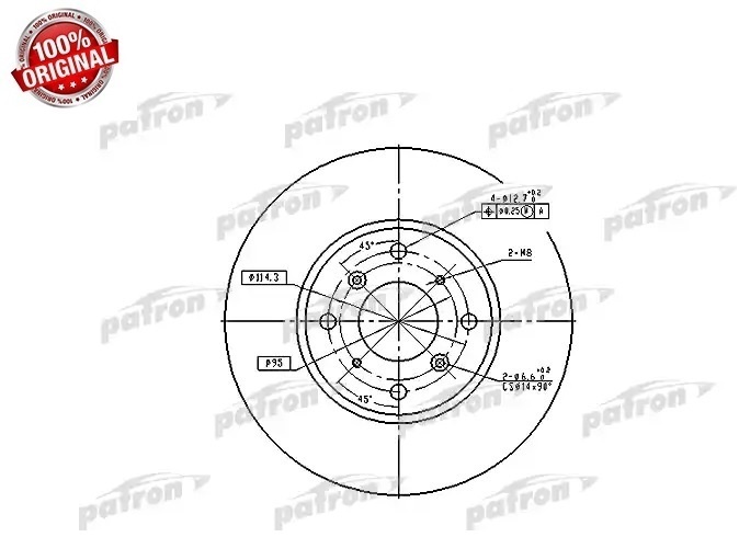 Диски PATRON передние PBD4151
