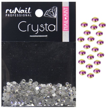 RuNail Professional стразы голографический, золотисто-фиолетовый 1,8 мм 1 шт