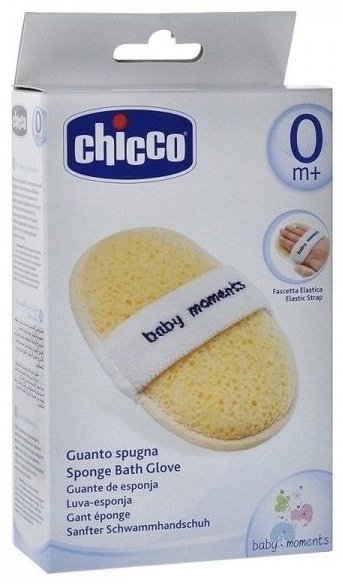 Chicco детская мочалка для тела, универсальное бежевый 1 шт