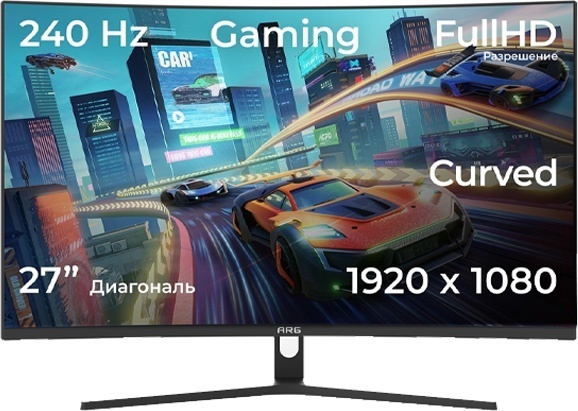 Купить Монитор 27" ARG M27J4C2795 Curved черный в Алматы – Магазин на ...