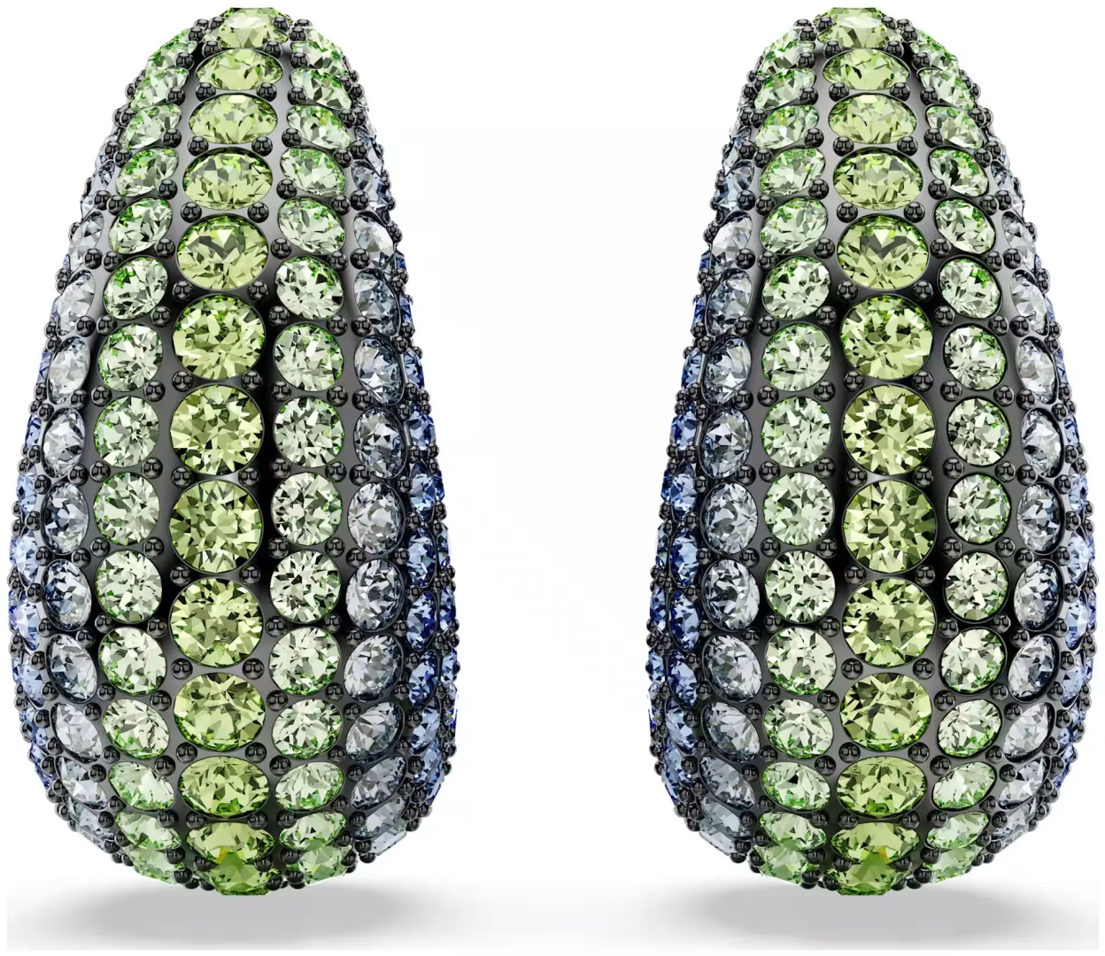 Клипсы Swarovski ювелирный сплав, кристаллы Swarovski