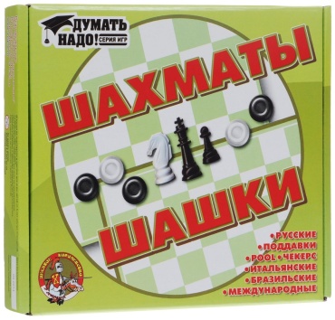 Шахматы и шашки 2 в 1 Десятое Королевство картон 23x20 см