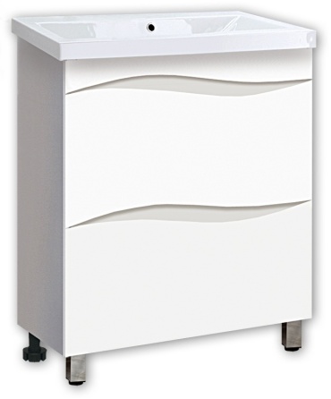 Тумба с раковиной Vako 20002, 76x82x43, серый, белый