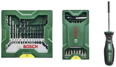 Набор строительный 40 в 1 Bosch 2607017655 15+25 pcs Mini X-Line Sets + handle