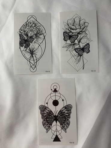 Переводное тату TATTOO 3 шт 10х5,5 см