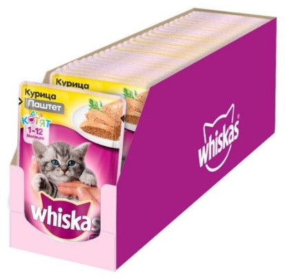 Купить Корм Whiskas паштет курица 75 г 24 шт в кредит в Алматы – Kaspi ...