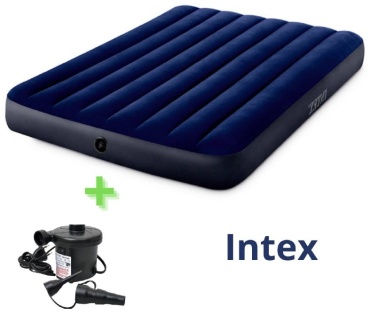 Матрас Intex 618778, 203x152x25 см, насос внешний электрический