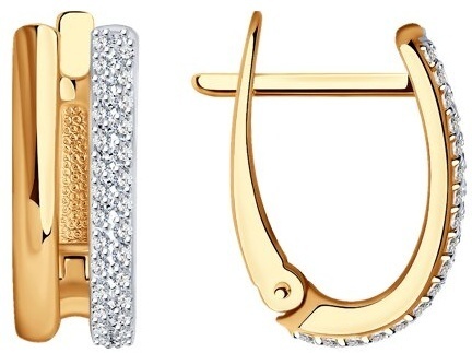 Серьги SOKOLOV EAR-SO-585-253810 вес 3.46 г золото, бриллиант