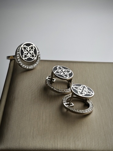 Balausa Jewelry E193(2) 18р вес 7.4 г серебро, фианит, эмаль