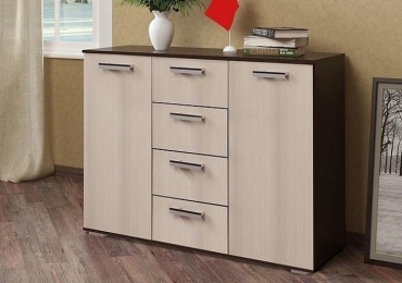 Комод Elite Comfort 3, 120x50x90 см, коричневый, бежевый
