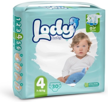 Подгузники Lody Baby L, 30 шт