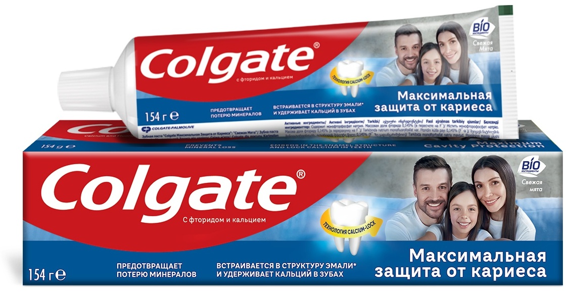 Купить Colgate зубная паста Максимальная защита от кариеса Свежая мята ...