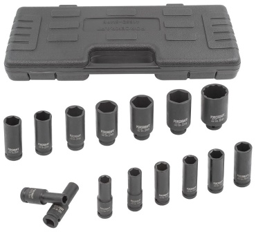 ForceKraft торцевая головка ударная глубокая 1/2 FK-4166D-5MPB 15 шт