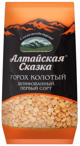 Алтайская Сказка горох колотый шлифованный 800 г