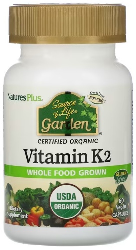NaturesPlus витамин Source of Life, Garden, Vitamin K2 60 капсул