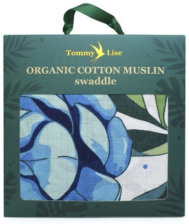 Пеленка текстильная Tommy Lise Azure Blossom, 1 шт, 120x120 см