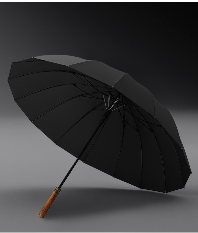 Зонт-трость UMBRELLA полуавтомат черный